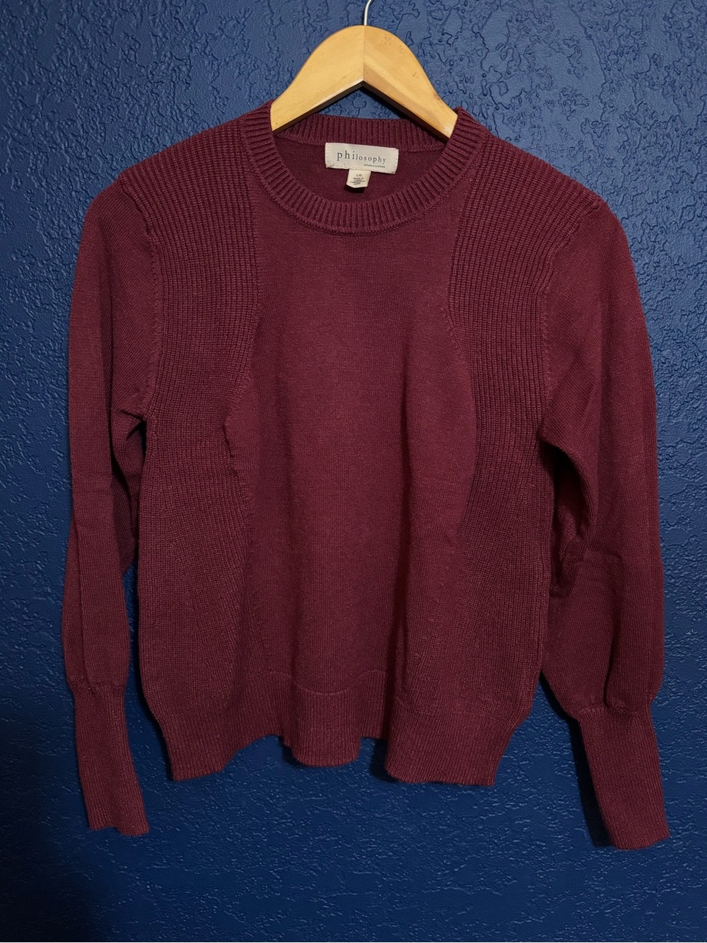 philosophy Maroon Crewneck Sweater
